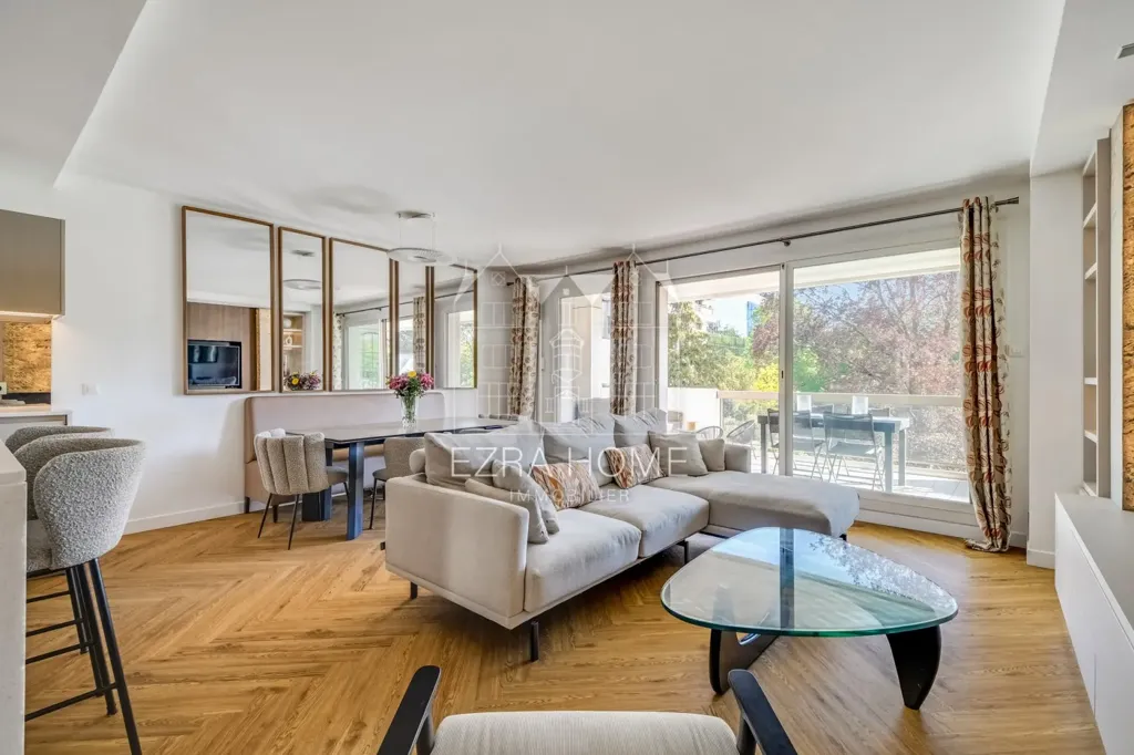 Soggiorno - Apartment with Park View in Levallois-Perret