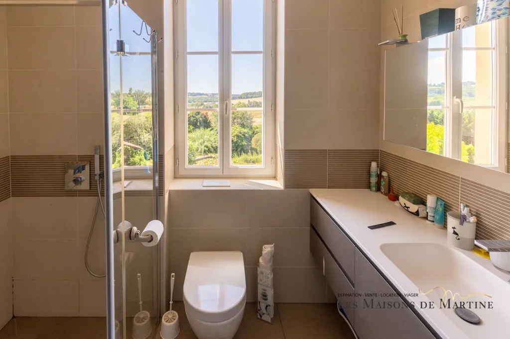 Bathrooms - Character House with Pool in Mauvezin, Gers