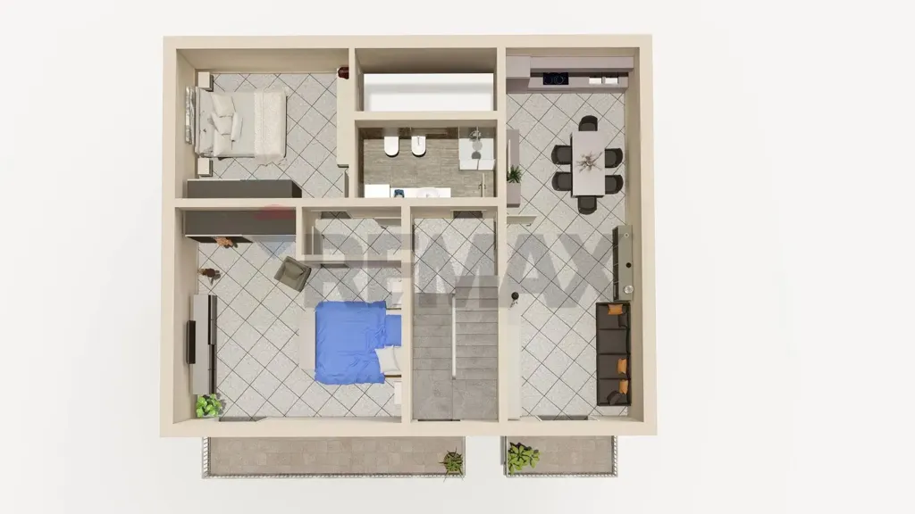 Plan - Independent House with Terraces in Noto