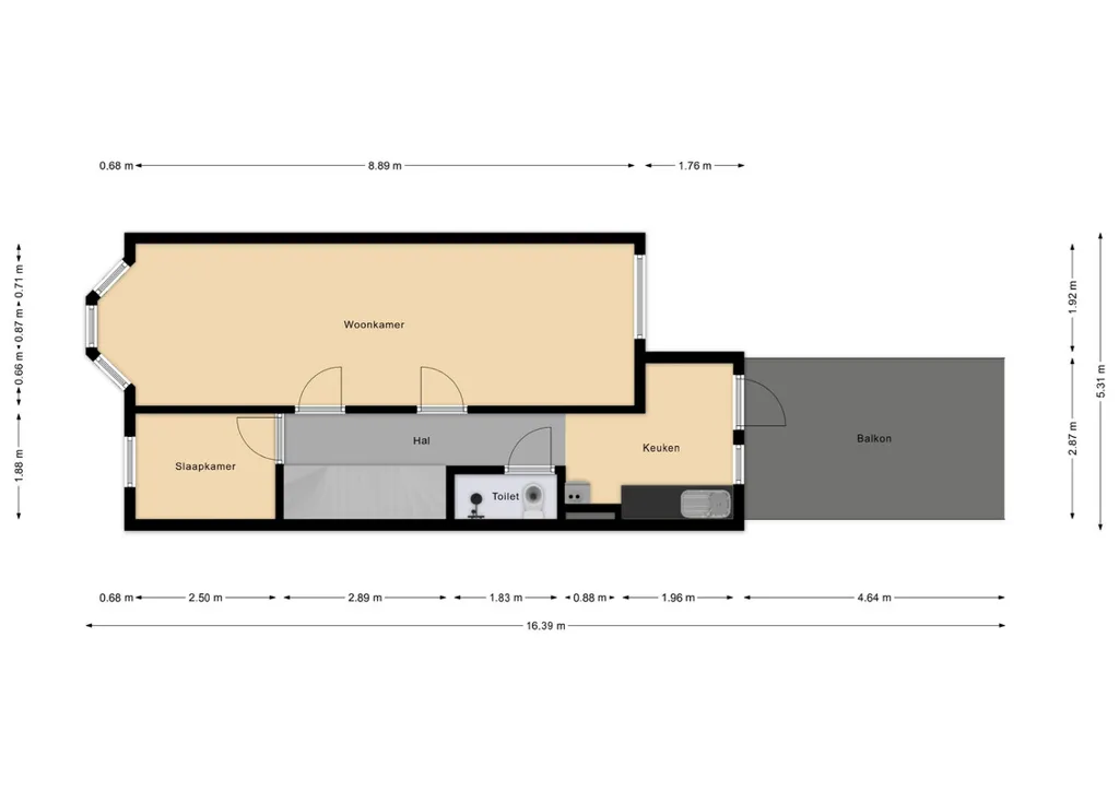 Plaan - Double Upper House with Terrace in 's-Gravenhage