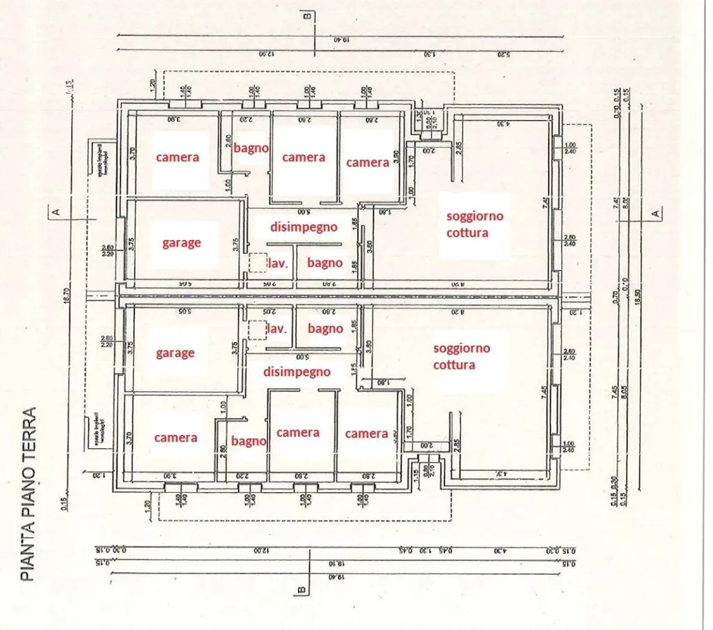Floor Plan - New Bifamily Villa with Solar Panels in Roncade
