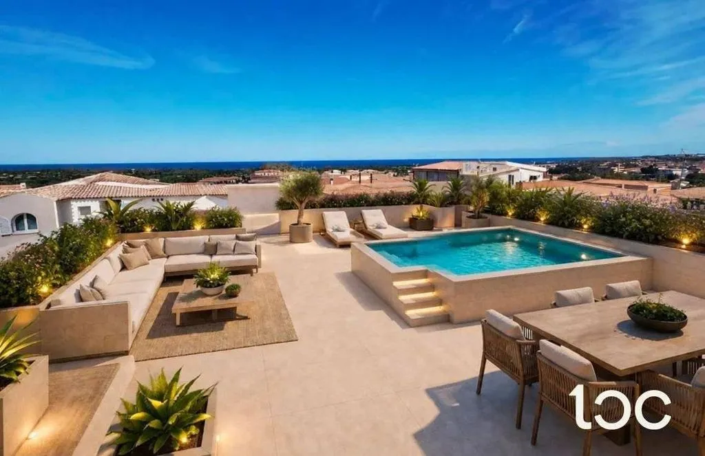 Pool - Luxury Penthouse with Sea View in Budoni