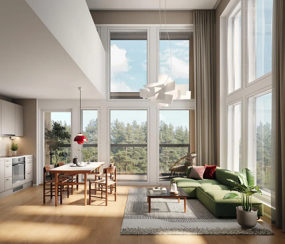 Séjour - Loft Apartment with High Ceilings in Lamminrahka