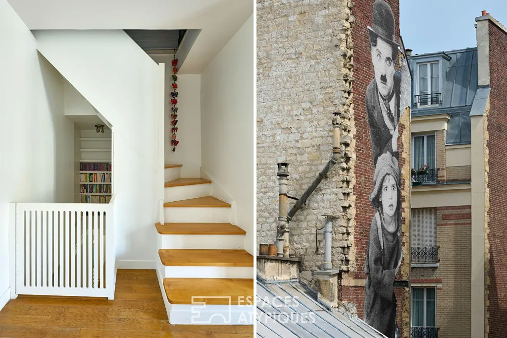 Pièces - Triplex Lumineux en Dernier Étage à Paris