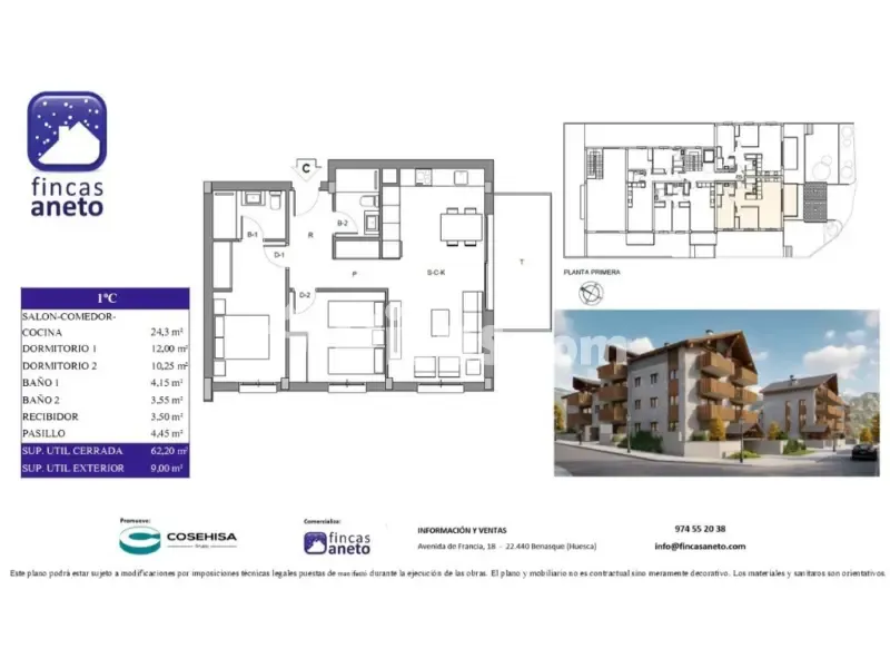 Floor Plan - New Build Apartment with Garage in Benasque