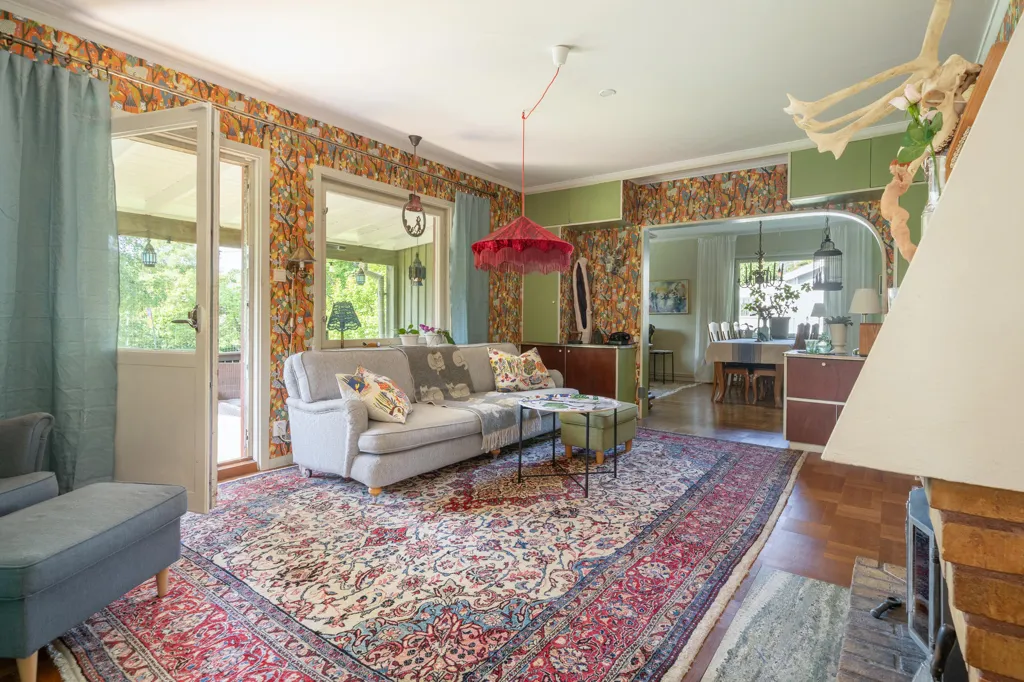 Soggiorno - Charming 1940s Villa with Garden in Sundby