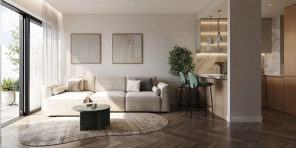 Séjour - New Flat with Pool in Sanxenxo
