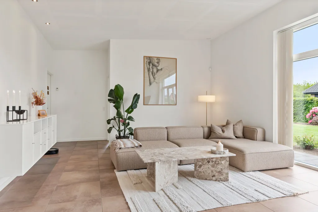 Séjour - Modern Villa with Large Garden in Aabybro