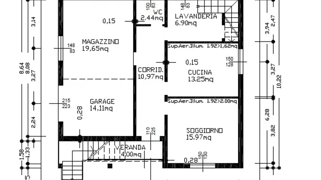 Floor Plan - Detached House with Garden in Silea