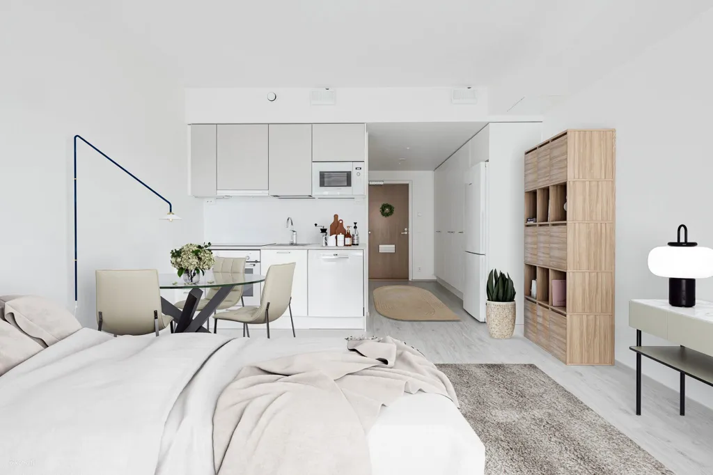 Bedrooms - Modern Apartment with Balcony in Espoo