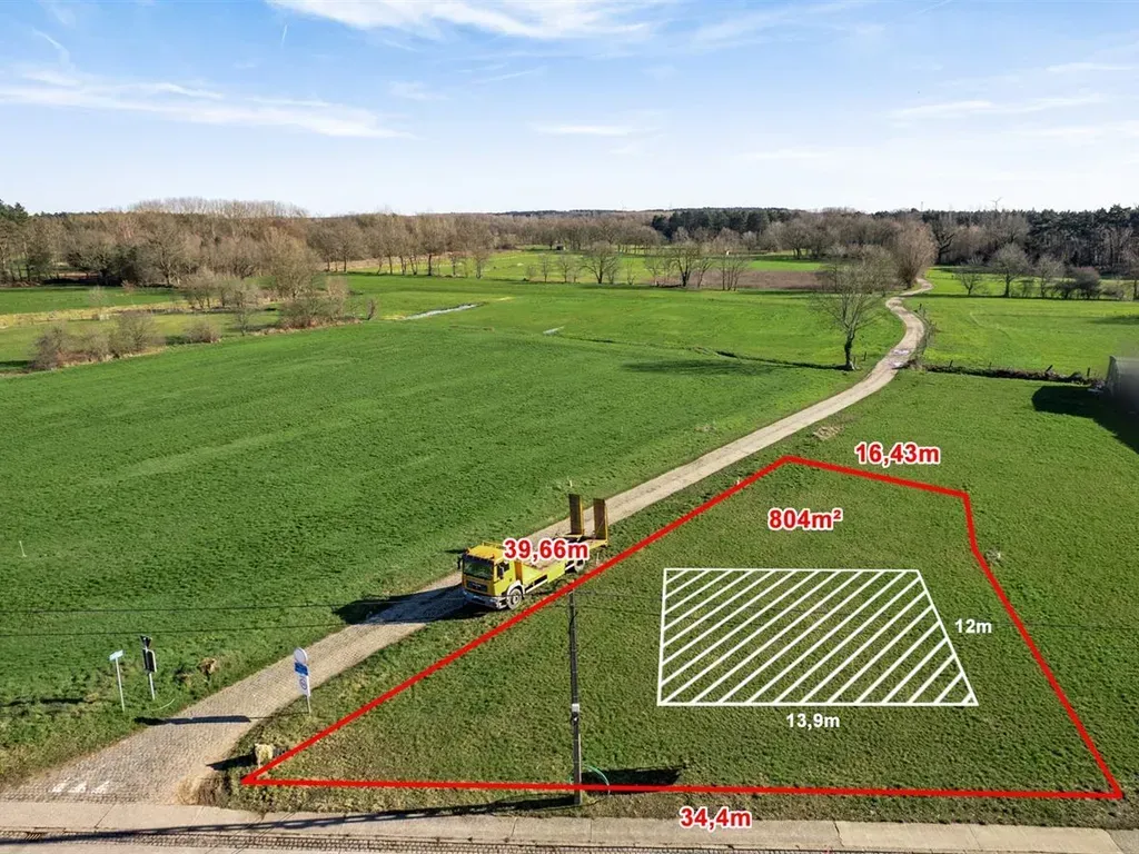 Plan - Terrain à Bâtir avec Vue Sud-Est à Aarschot