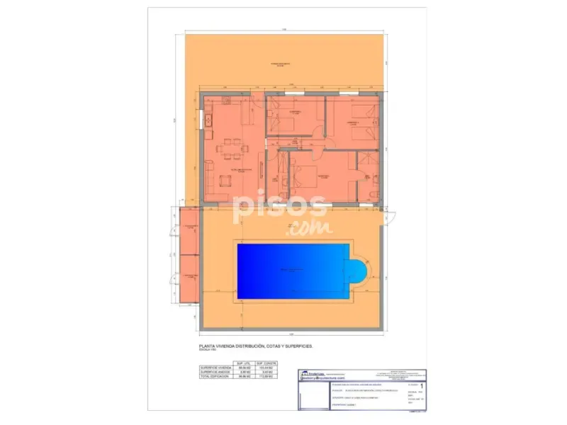 Plan - Maison 3 chambres à ES