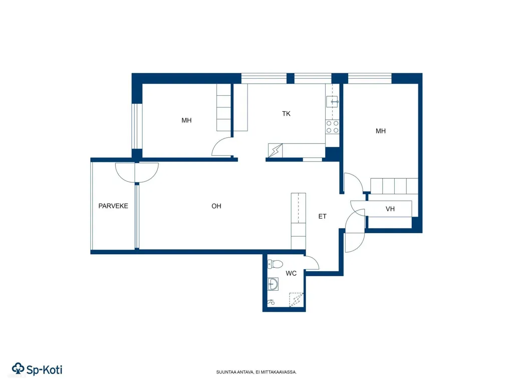 Planimetria - Modernised Apartment with Garden in Kajaani