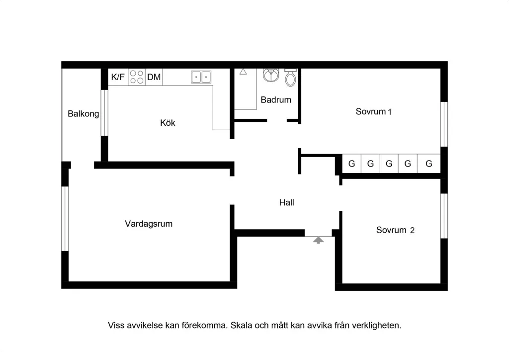 Plaan - Bright Apartment with Balcony in Stockholm