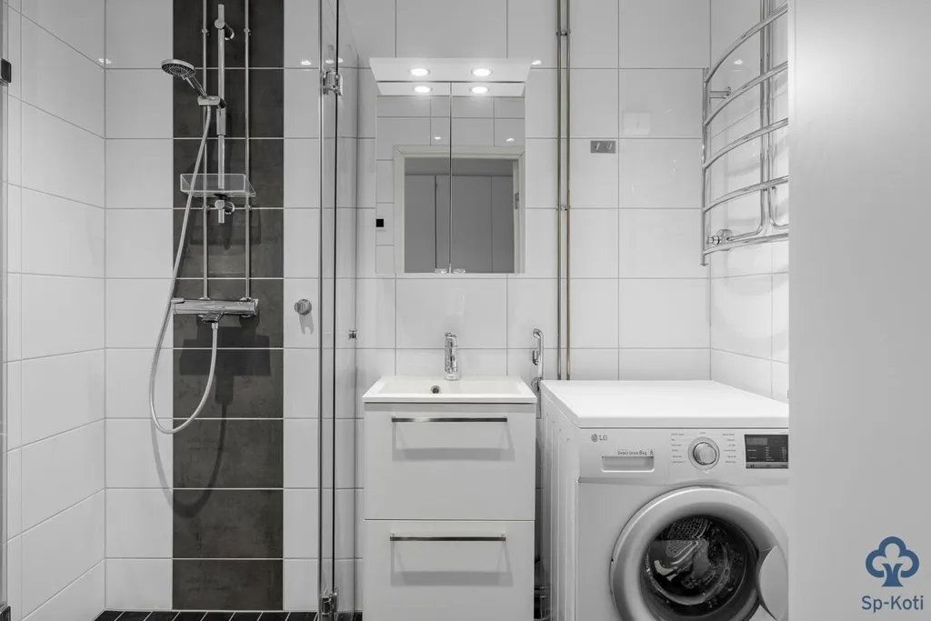 Salles de bain - Corner Apartment with Balcony in Turku Ilpo