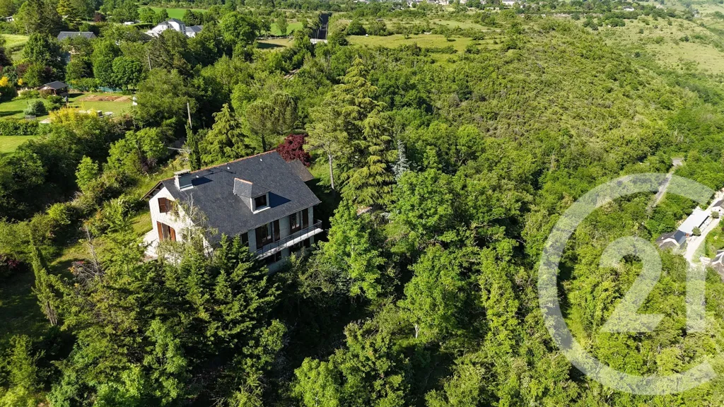 Aerial - Character House with Large Garden in Valady