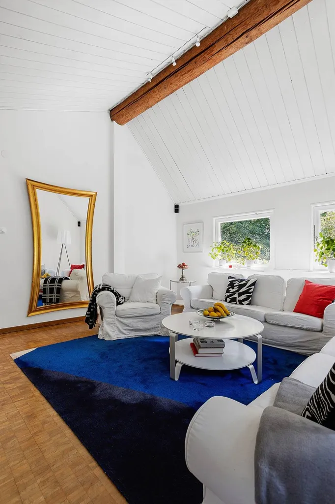 Séjour - Classic Villa with Parkett Floors in Kalmar