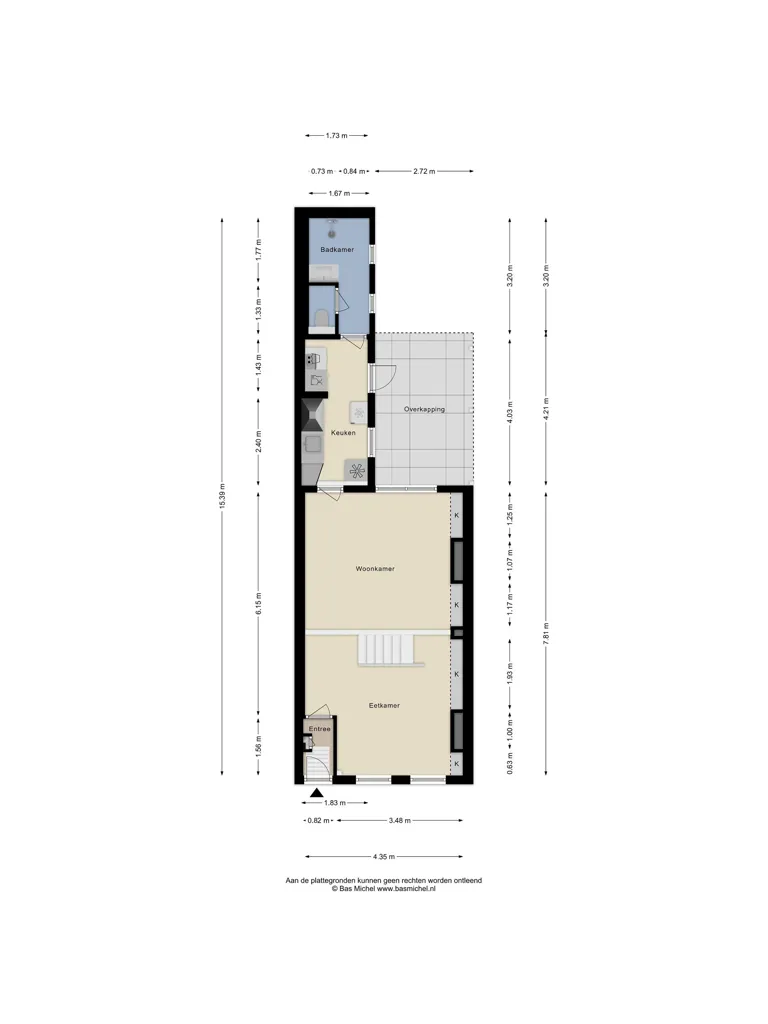 Plaan - 3-toaline maja asukohas Rotterdam