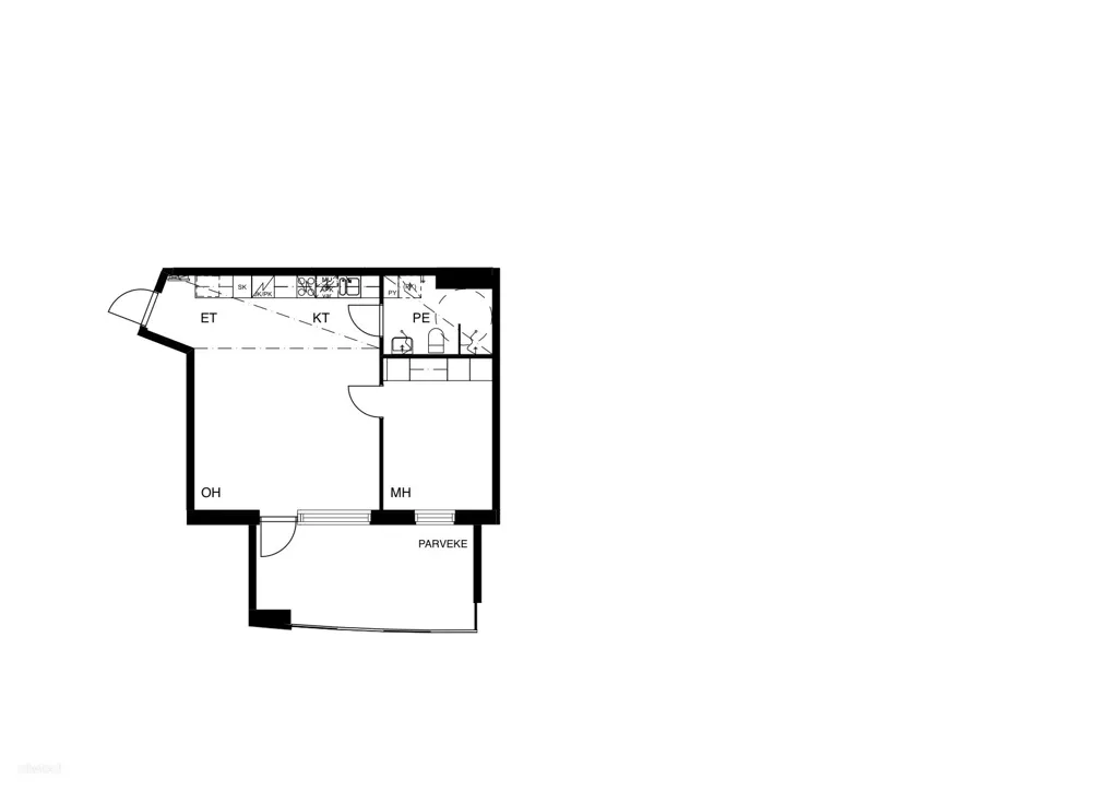 Plaan - Bright Apartment with Balcony in Espoo