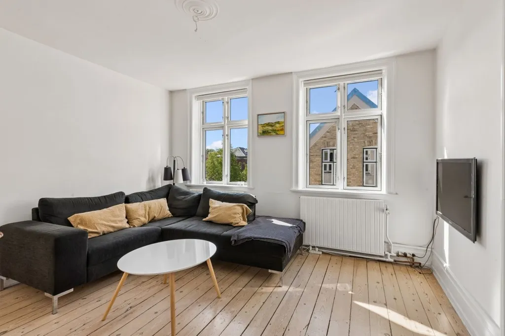Séjour - Bright Apartment with Balcony in Frederiksberg