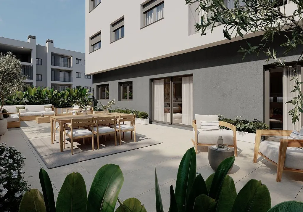 Terrasse - New Flat with Pool in Deportista Pitu Perramón