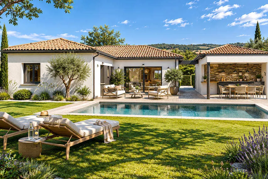 Piscina - New House with Garden in Pujaudran