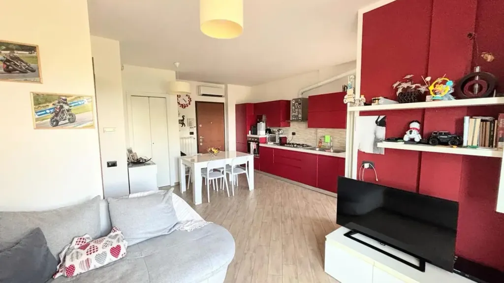 Soggiorno - Apartment with Balconies in Ossona
