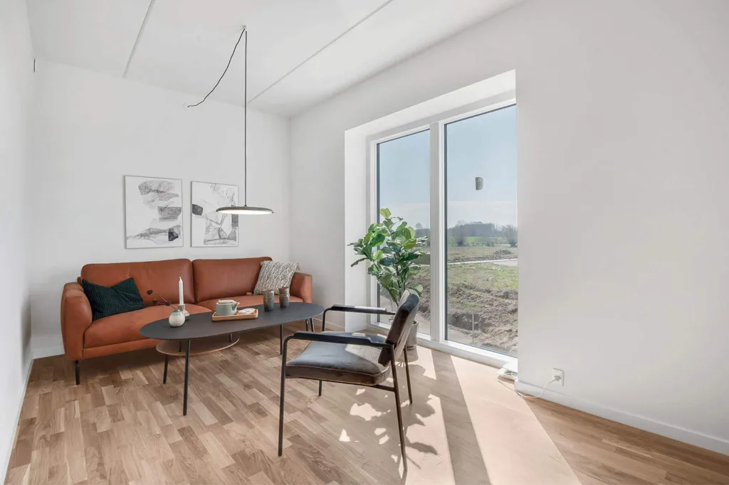 Séjour - Bright 2-Bedroom Apartment with Balcony in Årslev