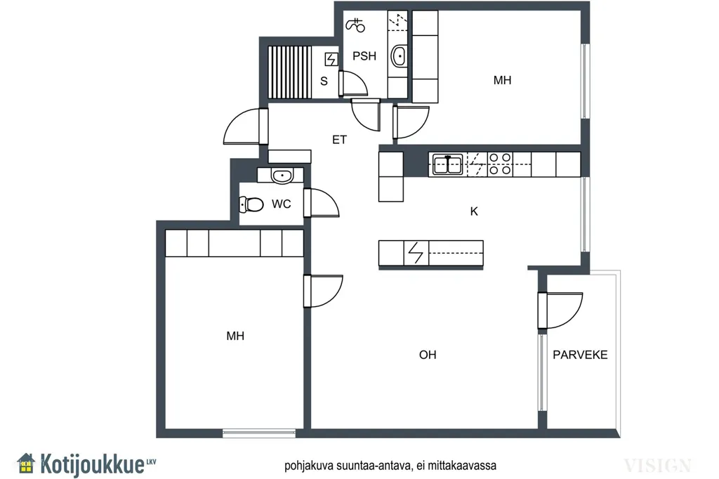 Plaan - Apartment with Balcony in Kouvola