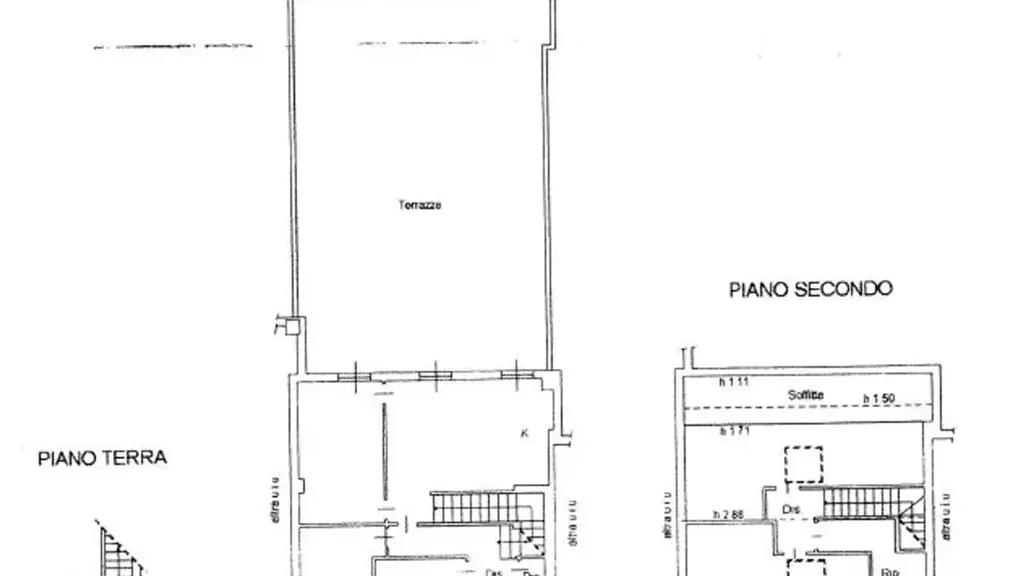 Plan - Apartment with Industrial Warehouse in Carmignano