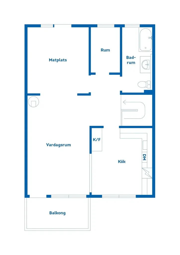 Plan - Terraced House with Garden in Hjulsbro, Linköping