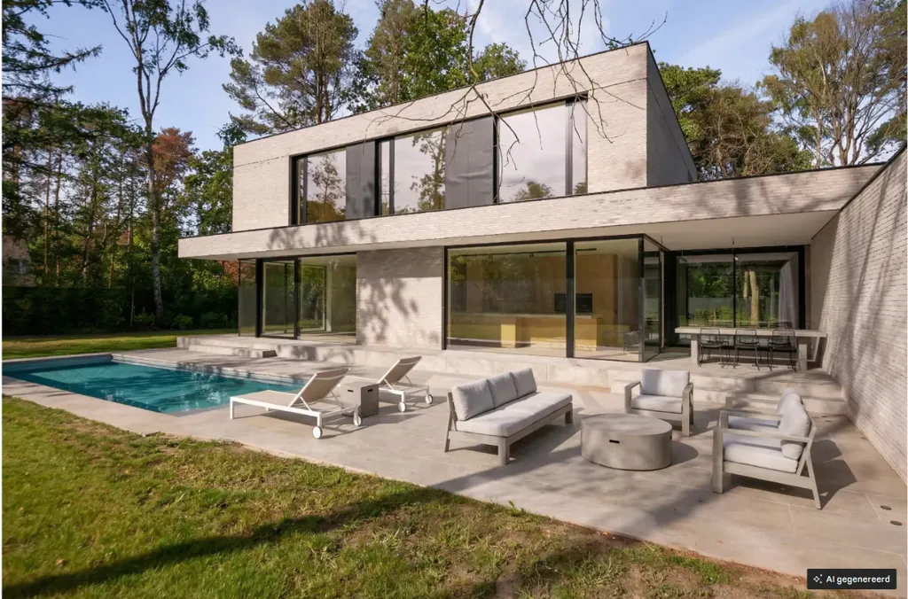 Pool - Modern Villa with Pool in Keerbergen