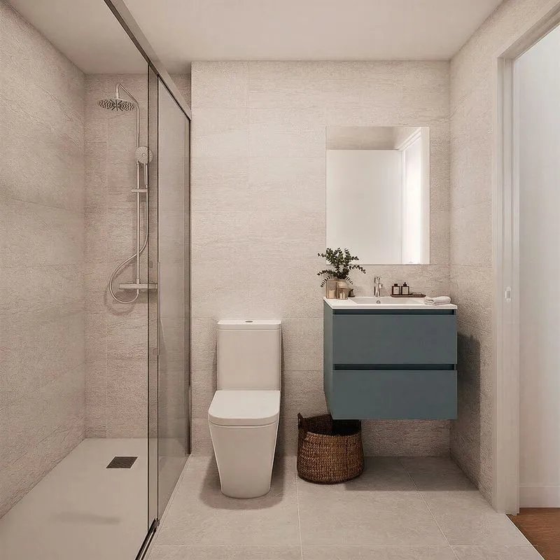 Salles de bain - New Flat with Pool in Los Berrocales, Madrid
