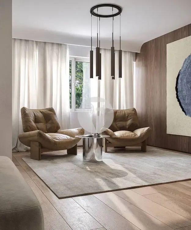 Living Room - Spacious Flat with Terrace in Exclusive Barcelona