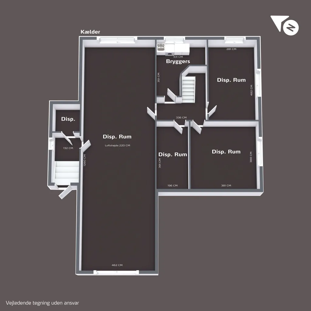Plan - Murermestervilla with Large Windows in Roskilde