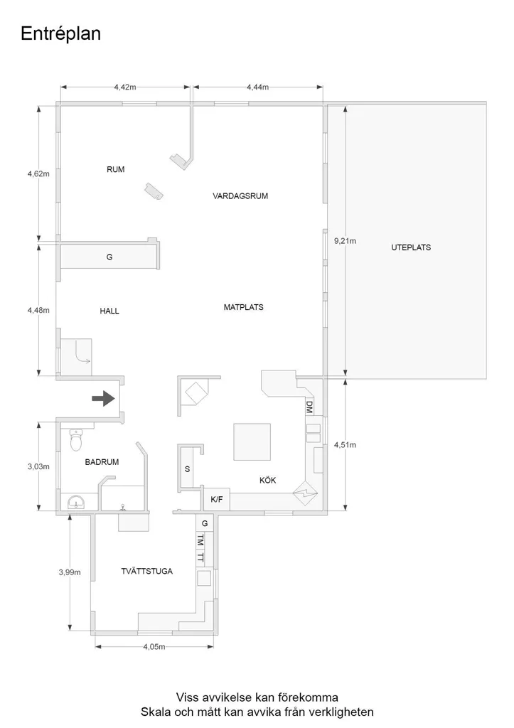 Plaan - Spacious Villa with Large Garage in Kisa