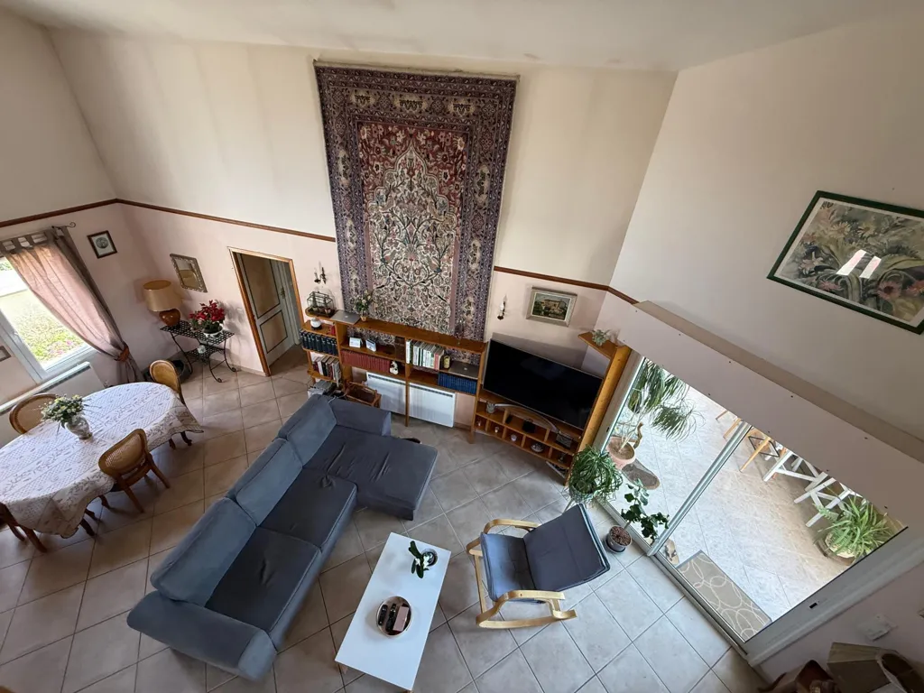 Living Room - Charming House with Veranda in Nanteuil