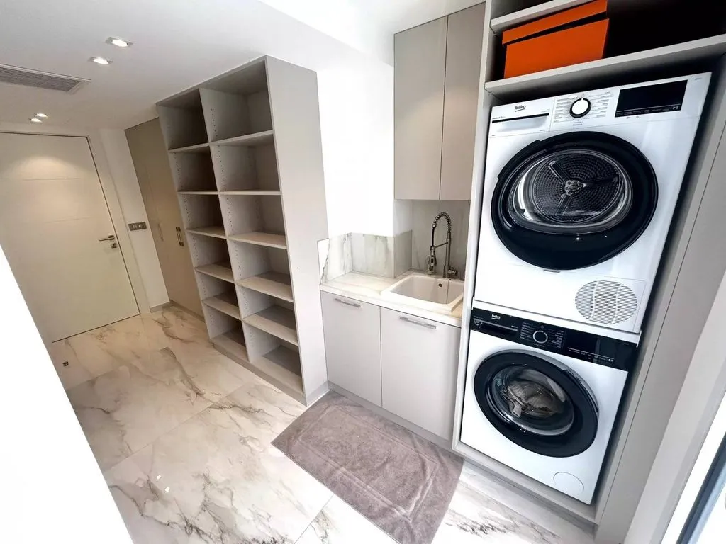 Pesuköök - 2-Bedroom Apartment with Sea View in Cannes Croisette