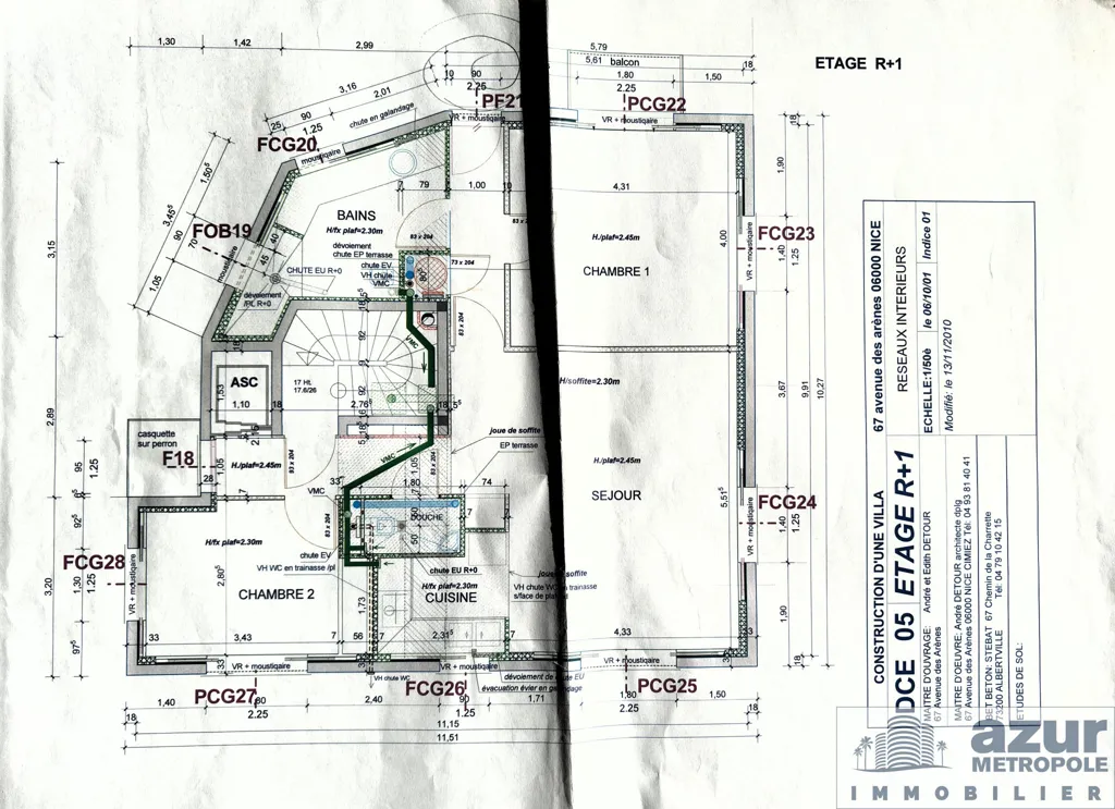 Plan - Villa de Luxe avec Vue Mer à Cimiez, Nice