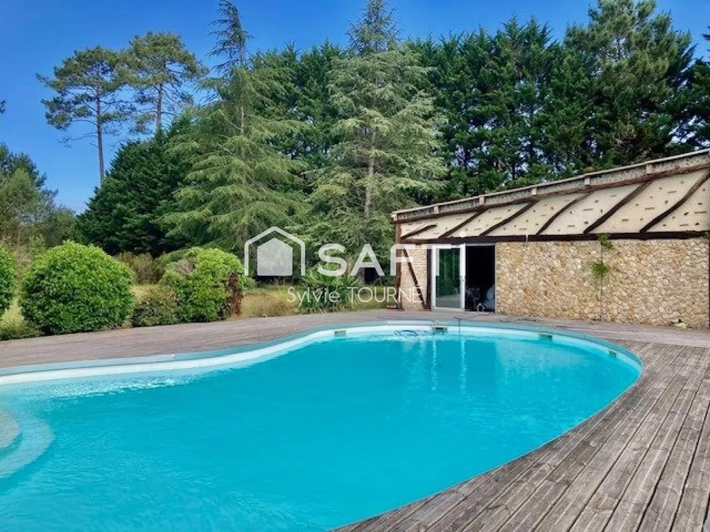 Bassein - Stone House with Pool in Landes Forest