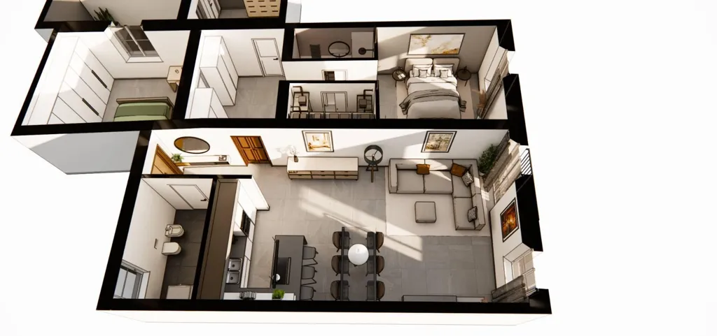 Plaan - Modern Apartment with Balcony in Mantua