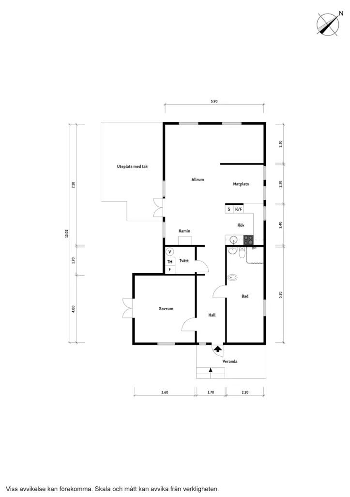 Floor Plan - Holiday Cottage with Lake View in Skåne