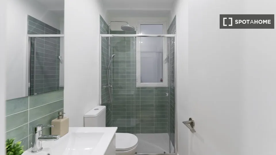 Salles de bain - Shared Room with Kitchen in Arapiles, Madrid