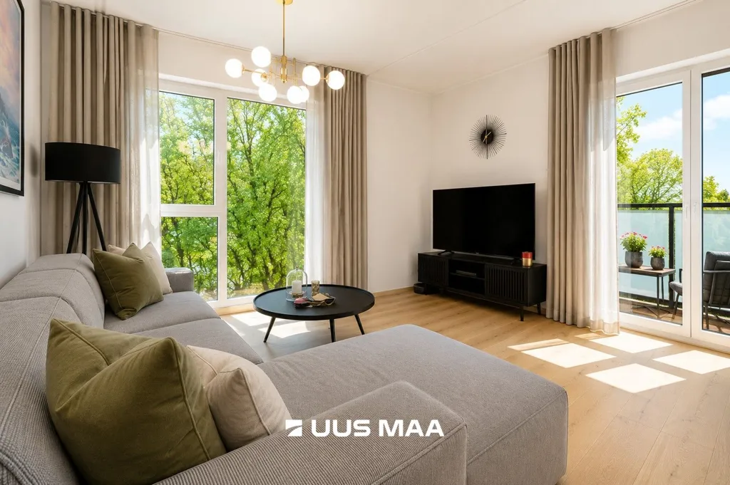Séjour - New Building Apartment with Park View in Pirita