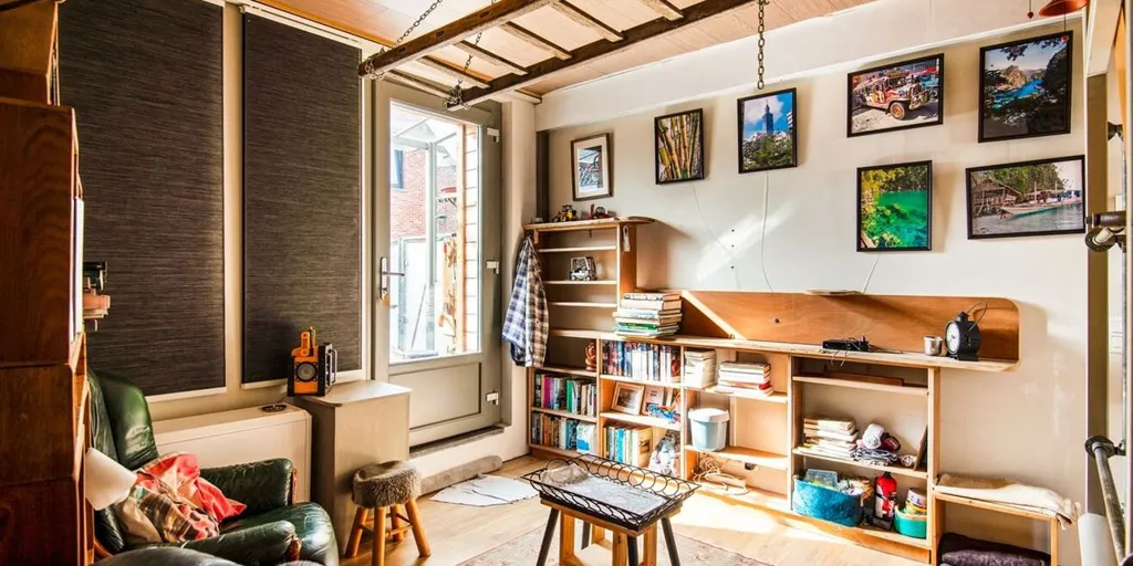 Living Room - Renovated Semi-Open House with Terrace in Lier