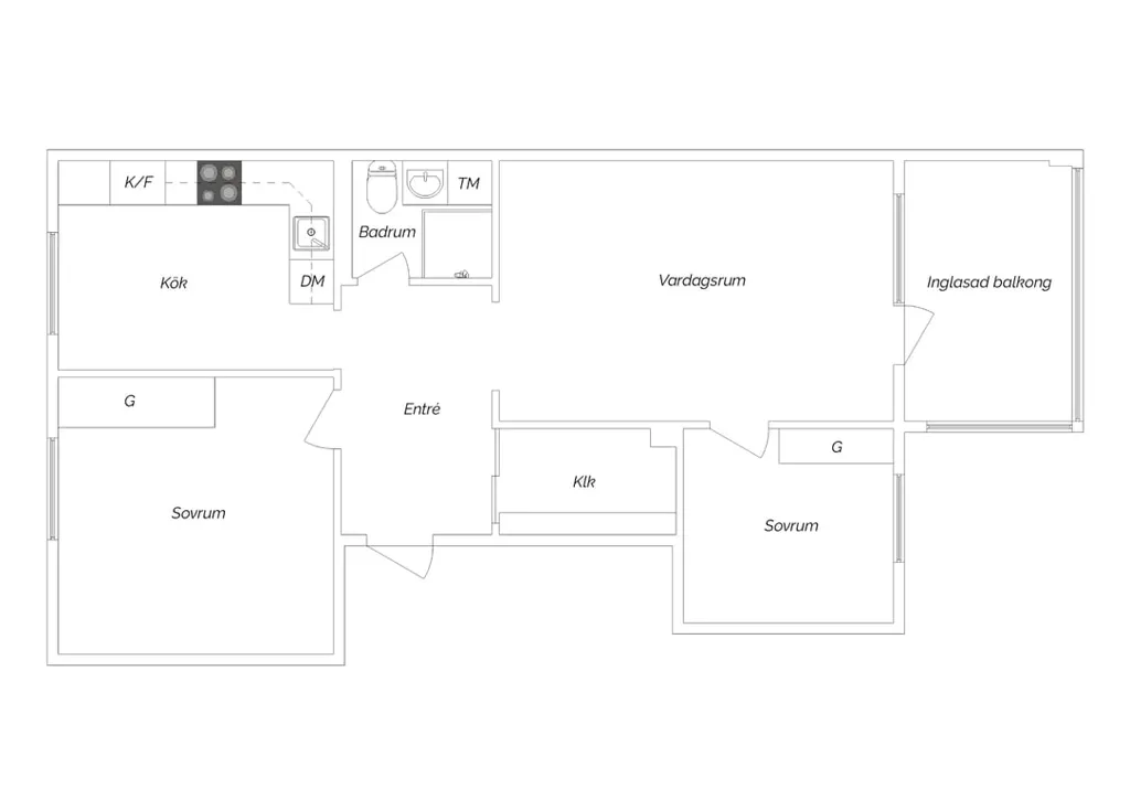 Plaan - Apartment with Balcony in Ekhagen