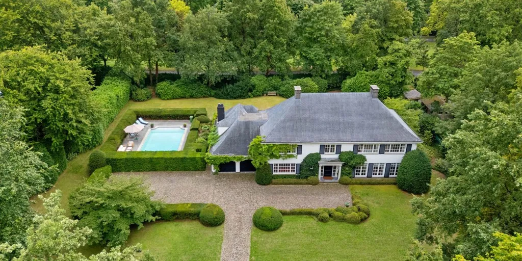 Aerial - Villa with Pool in Brasschaat Centre