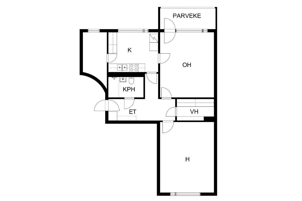 Plaan - Apartment with District Heating in Raahe Centre