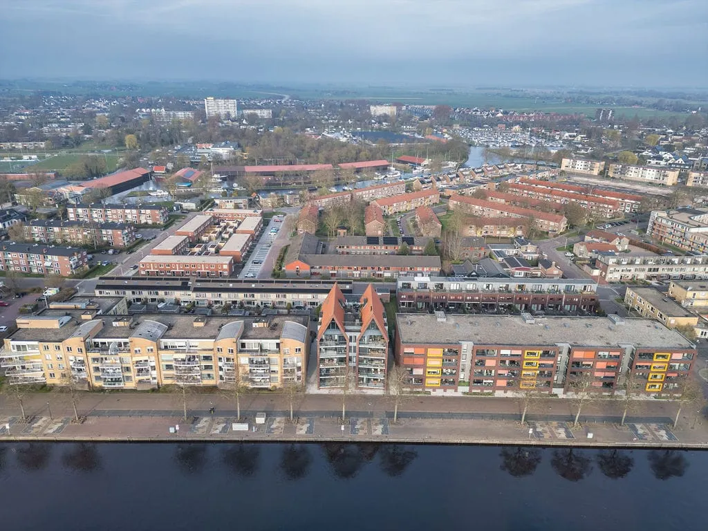 Vue aérienne - Modern Apartment with Balcony in Sneek