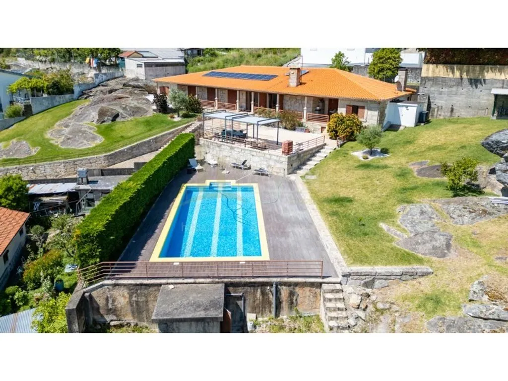 Aerial - Luxury House with Mountain View in Caminha
